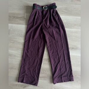 Reserved Women's High-Waist Trousers in Plum